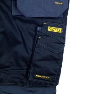 DEWALT STRETCH MATERIAL BLACK/GREY MULTI POCKET WORK SHORTS - Image 2
