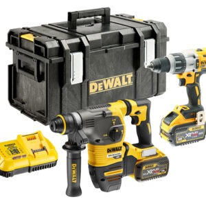 DEWALT DCK2033X2-GB 54VOLT SDS DRILL KIT & 3 SPEED B/LESS COMBI