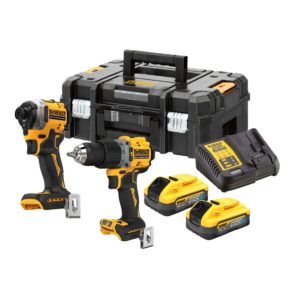 DEWALT DCK2050H2T-GB 18VOLT POWERSTACK COMBI DRILL & IMPACT DRIVER KIT (2 X 5.0AH BATTERIES) - Image 1