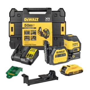 DEWALT DCE088D1G18-GB 12V / 18V XR CROSS LINE GREEN LASER LEVEL KIT INC 1 X 2.0AH BATTERY - Image 1
