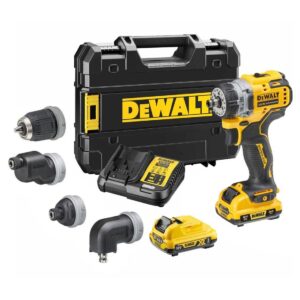 DEWALT DCD703L2T-GB 12V XR BRUSHLESS 4 MULTI-HEAD DRILL DRIVER INC 2X 3.0AH BATTS
