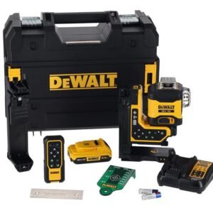 DEWALT DCLE34035D1-GB 18VOLT 3 X 360 DEGREE REMOTE CONTROL GREEN CROSS LINE LASER LEVEL KIT