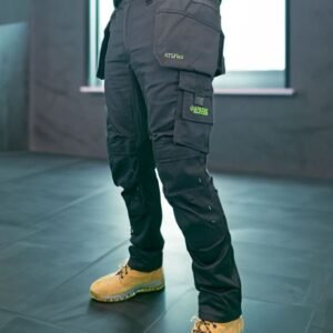 APACHE BLACK SLIM FIT FLEX STRETCH WORK TROUSER