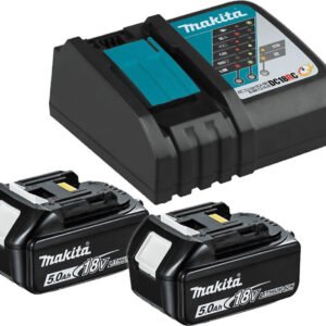 MAKITA BL1850/DC18RC 18VOLT 5.0AH TWIN PACK AND FAST CHARGER PACKAGE