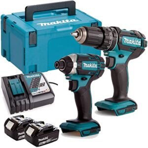 MAKITA DLX2131TJ 18VOLT COMBI DRILL & IMPACT DRIVER BRUSHED COMBI TWIN PACK KIT