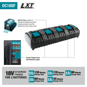 MAKITA DC18SF 4 PORT LITHIUM BATTERY CHARGER