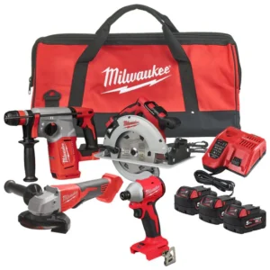 MILWAUKEE M18BLPP4A2-503B 18VOLT BRUSHLESS 4PCE COMBI KIT IN CARRY BAG