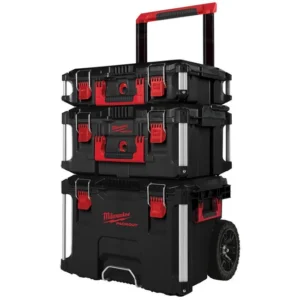 MILWAUKEE PACKOUT 3PCE TOOLBOX AND TROLLEY SET
