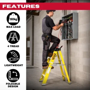 EXCEL 4 TREAD FIBREGLASS STEP LADDERS