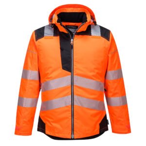 T400 ORANGE HI-VIS WATERPROOF PADDED WINTER JACKET
