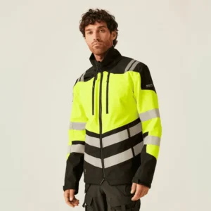 REGATTA ORANGE HI-VIS WATER RESISTANT SOFTSHELL JACKET